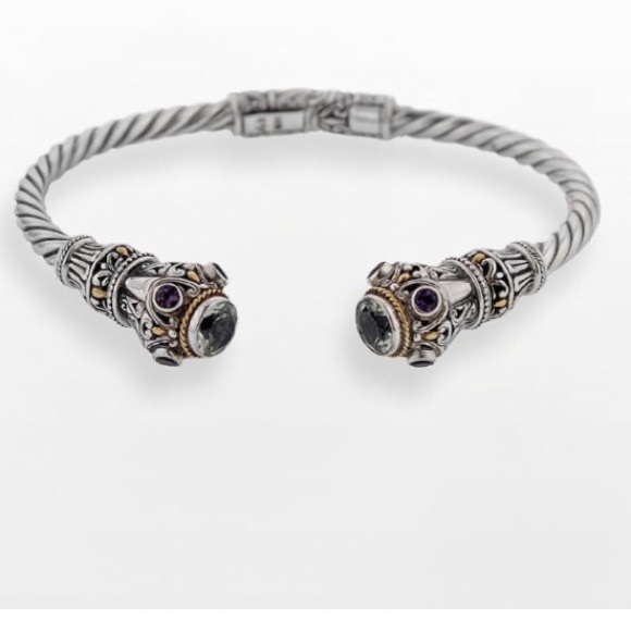 Jewelry - 14k sterling Green Quartz Bracelet